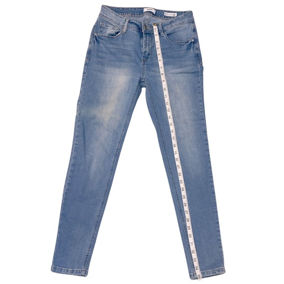 Kenzie Ankle Mid Rise Light Blue Jeans Stretch - Picture 4 of 7
